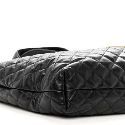 Saint Laurent Lambskin Quilted Maxi Icare Shopping Tote Black 9 of 11
