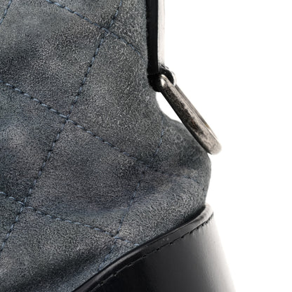 Chanel Suede Calfskin Quilted Small Gabrielle Hobo Blue 12 of 12