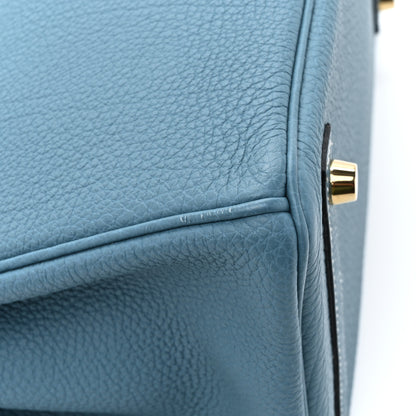 Hermes Togo BIRKIN 30 Blue Jean 12 of 17
