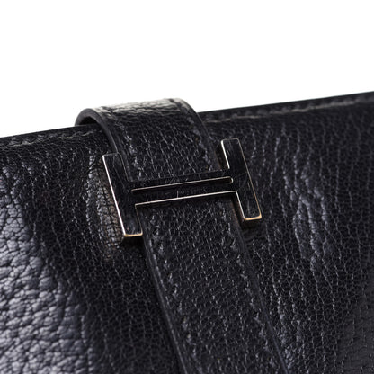 Hermes Chevre Mysore Bearn Gusset Wallet Black 11 of 11