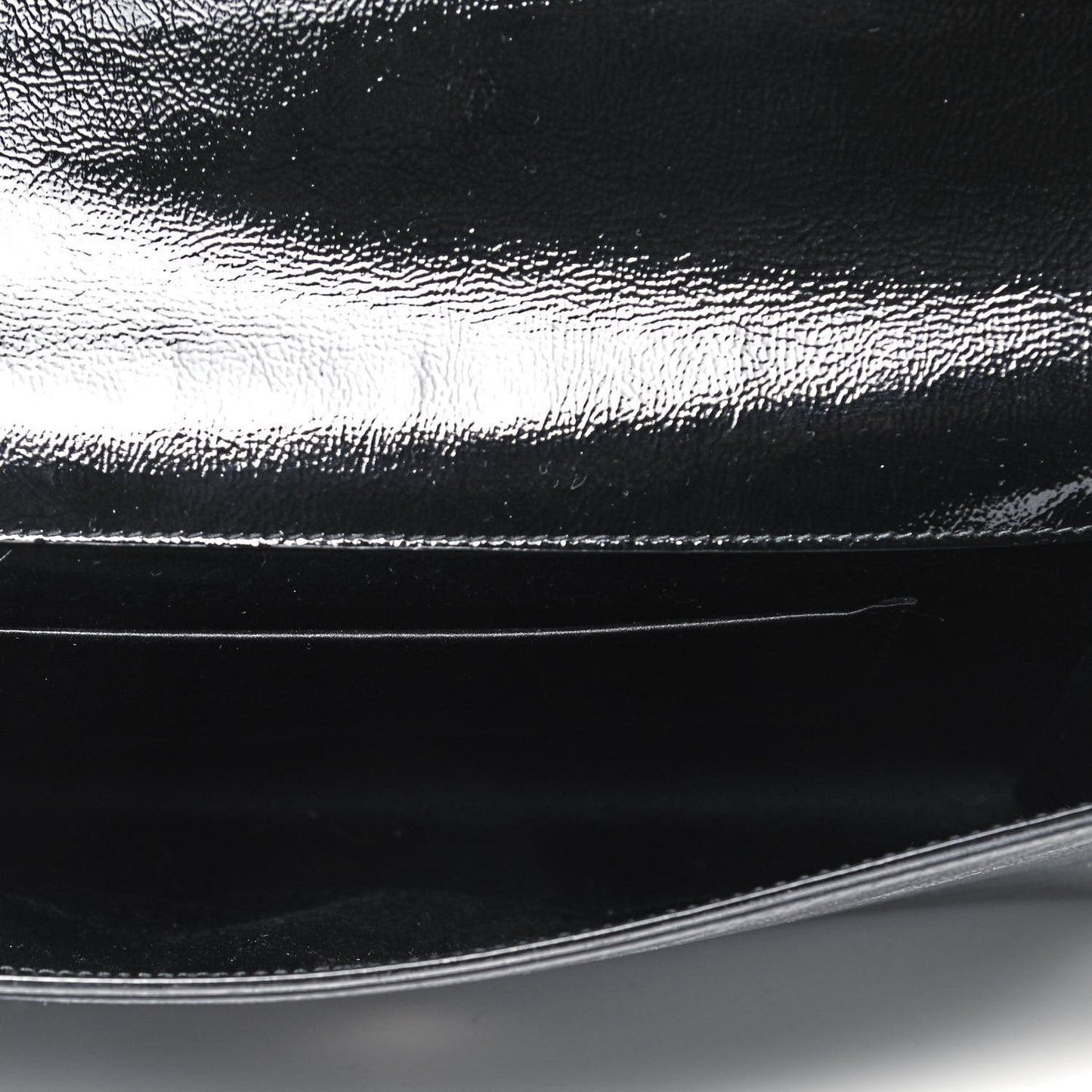Textured Patent Monogram Small Belle De Jour Clutch Black