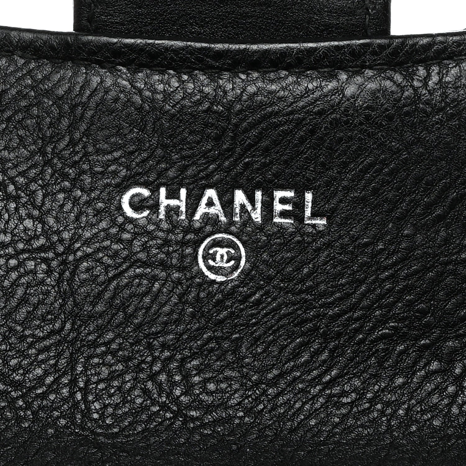 Chanel Crumpled Calfskin Quilted Flap Card Holder Wallet So Black 6 of 10