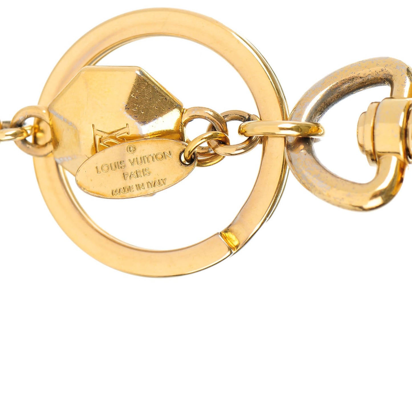 LV Facettes Key Holder Gold