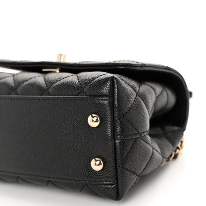 Chanel Caviar Quilted Extra Mini Coco Handle Flap Black 10 of 11