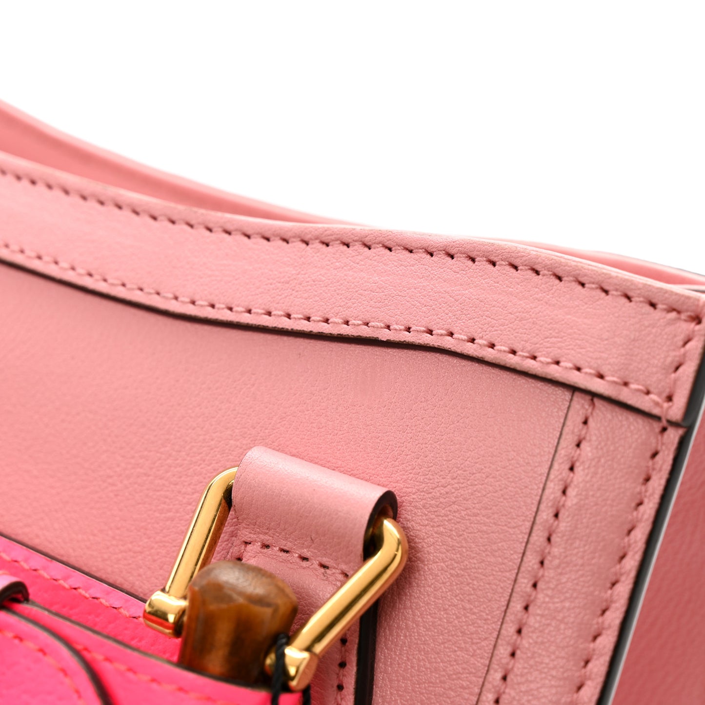 Wonka Grain Calfskin Mini Diana Tote Bag Wild Rose Fuxia Fluo