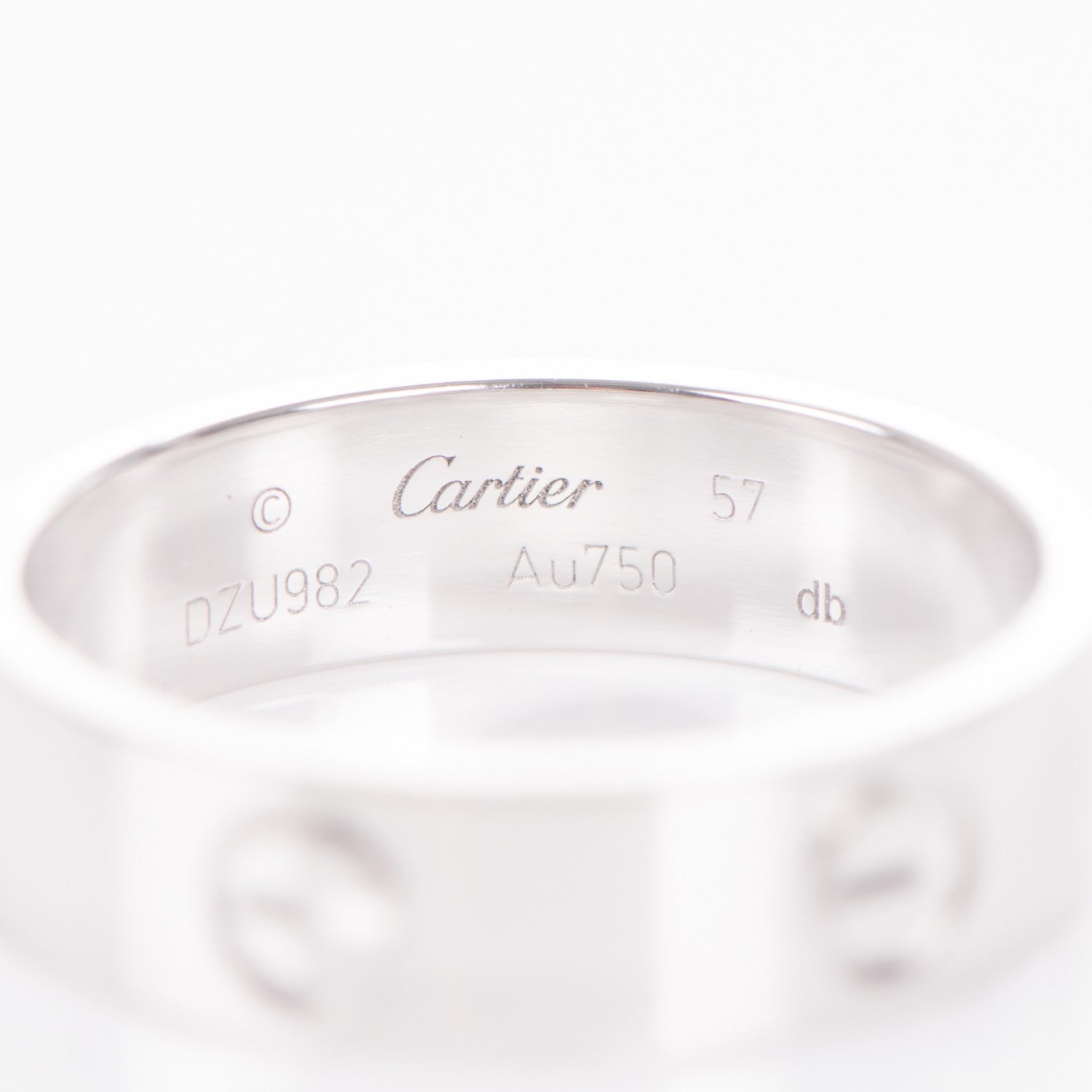 Cartier 18K White Gold 5.5mm LOVE Ring 57 8 3 of 3