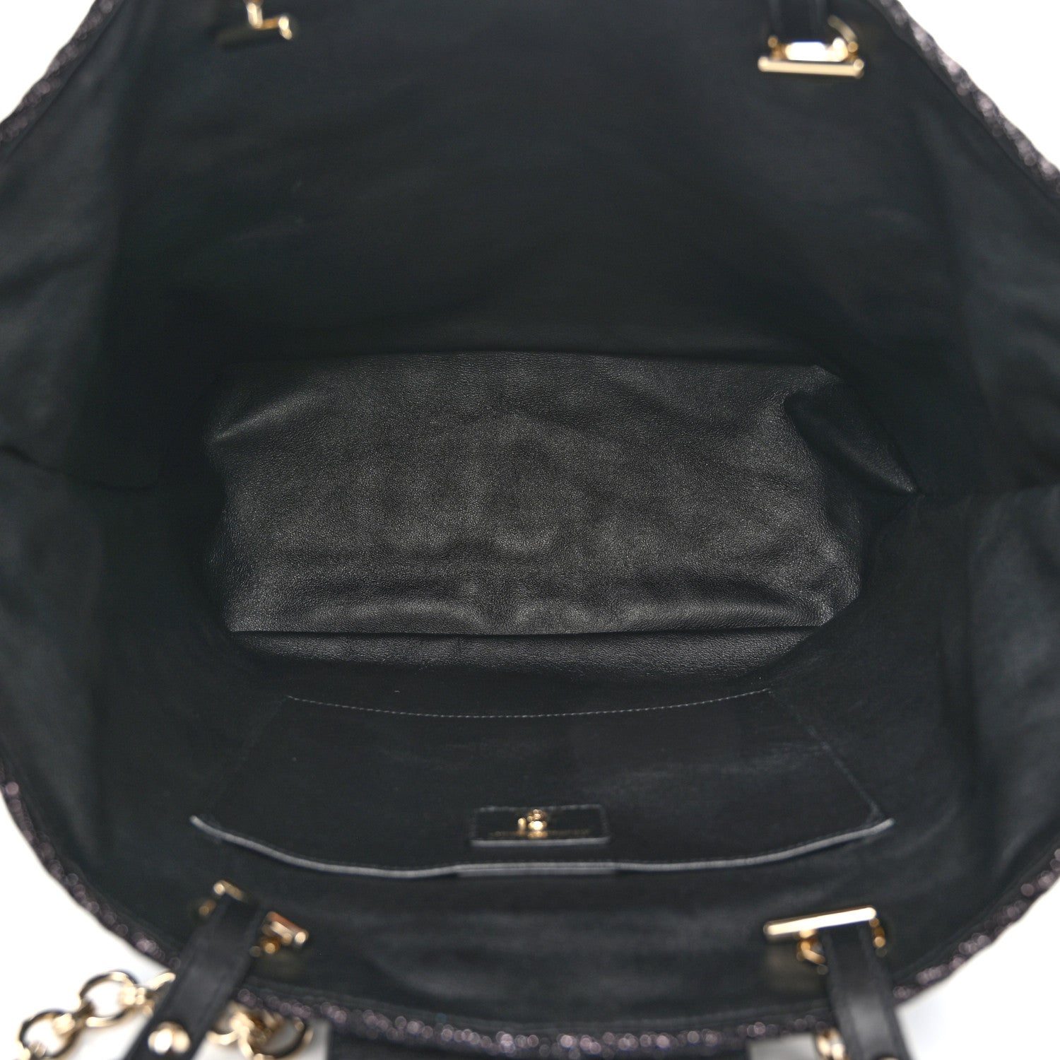 Salvatore Ferragamo Denim Quilted Gancini Tote Blue 5 of 10