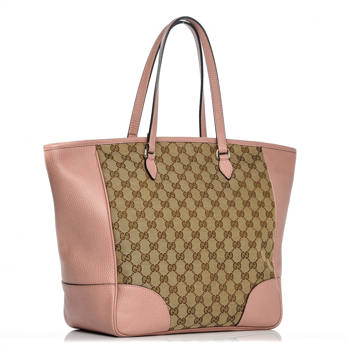 Monogram Bree Zippered Tote Beige Soft Pink
