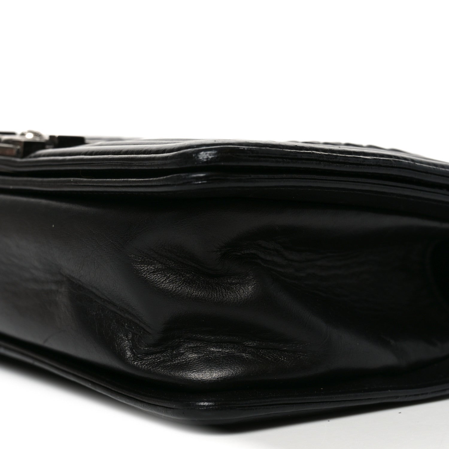 Chanel Calfskin Pleated Medium Boy Flap Black 10 of 10