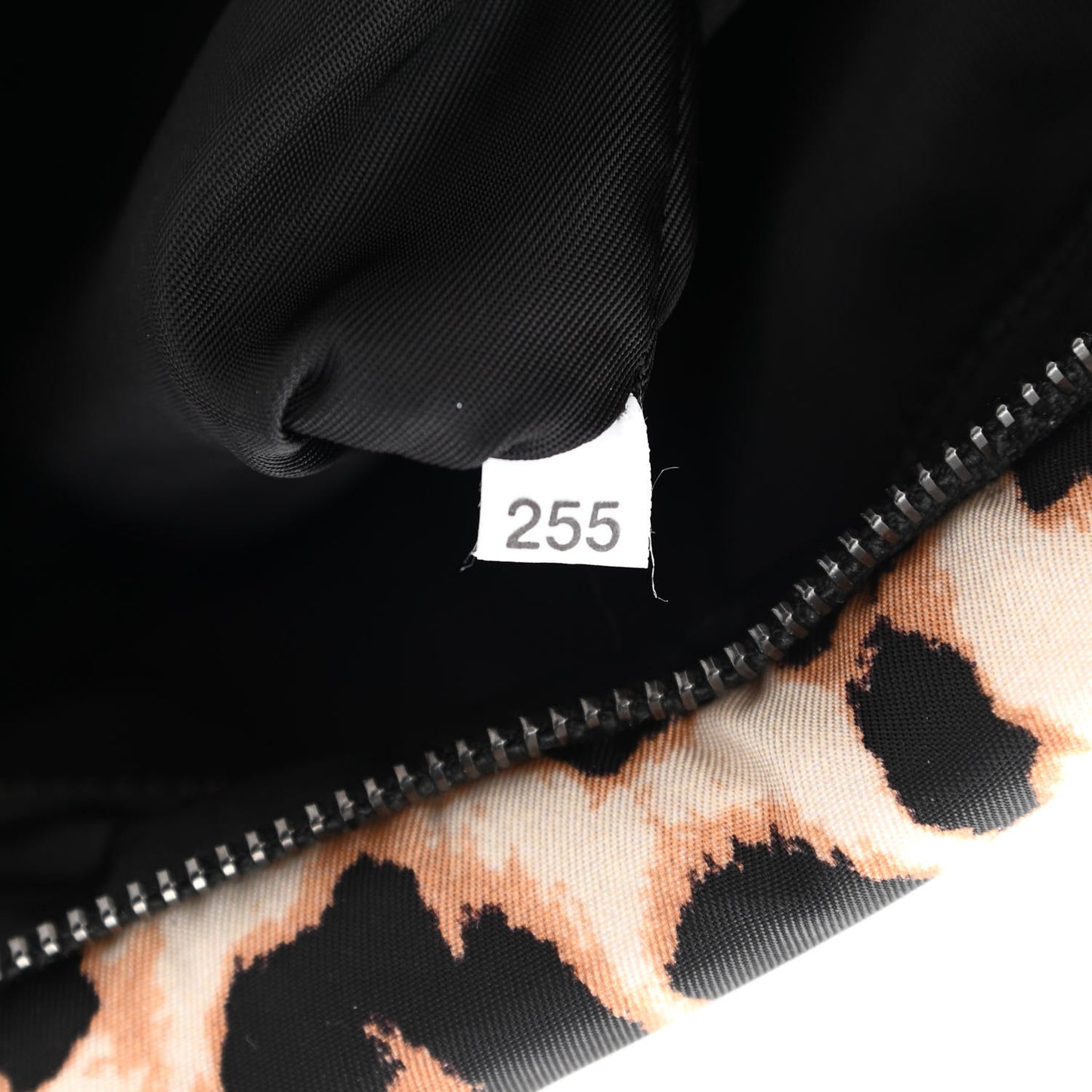 Tessuto Soft Nylon Leopard Print Crossbody Avorio