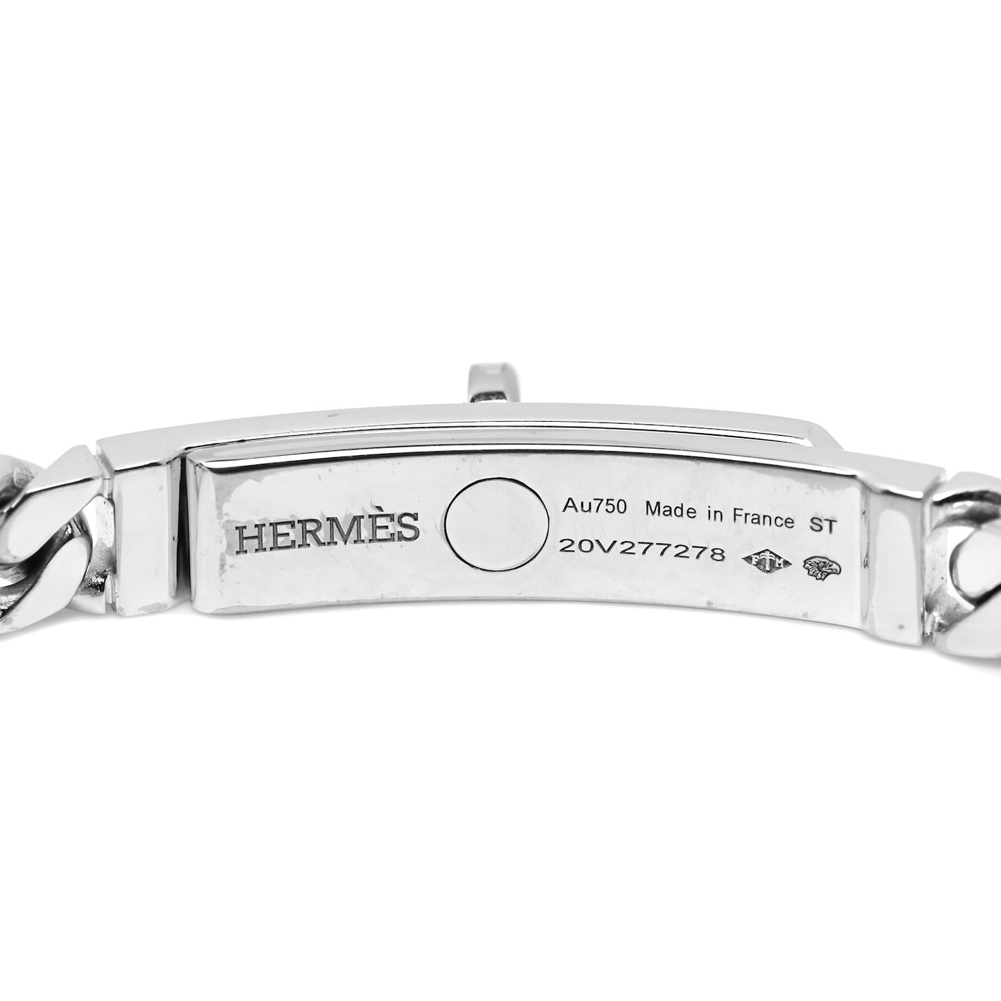 18K White Gold Diamond TPM Kelly Gourmette Bracelet ST