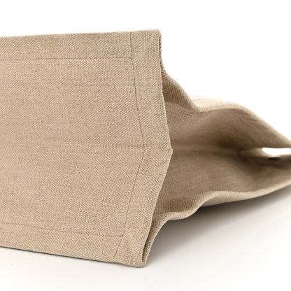 Saint Laurent Linen Calfskin Rive Gauche Tote Optic White 10 of 14