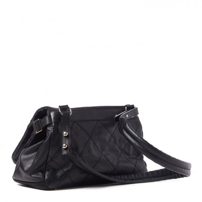 Chanel Coated Canvas Paris Biarritz Messenger Flap Black 2 of 9