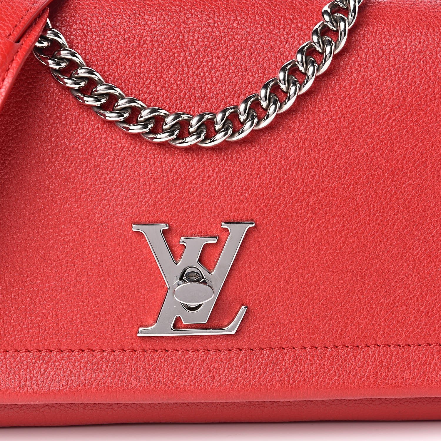 Louis Vuitton Calfskin Lockme II Chain Bag BB Rubis 9 of 9