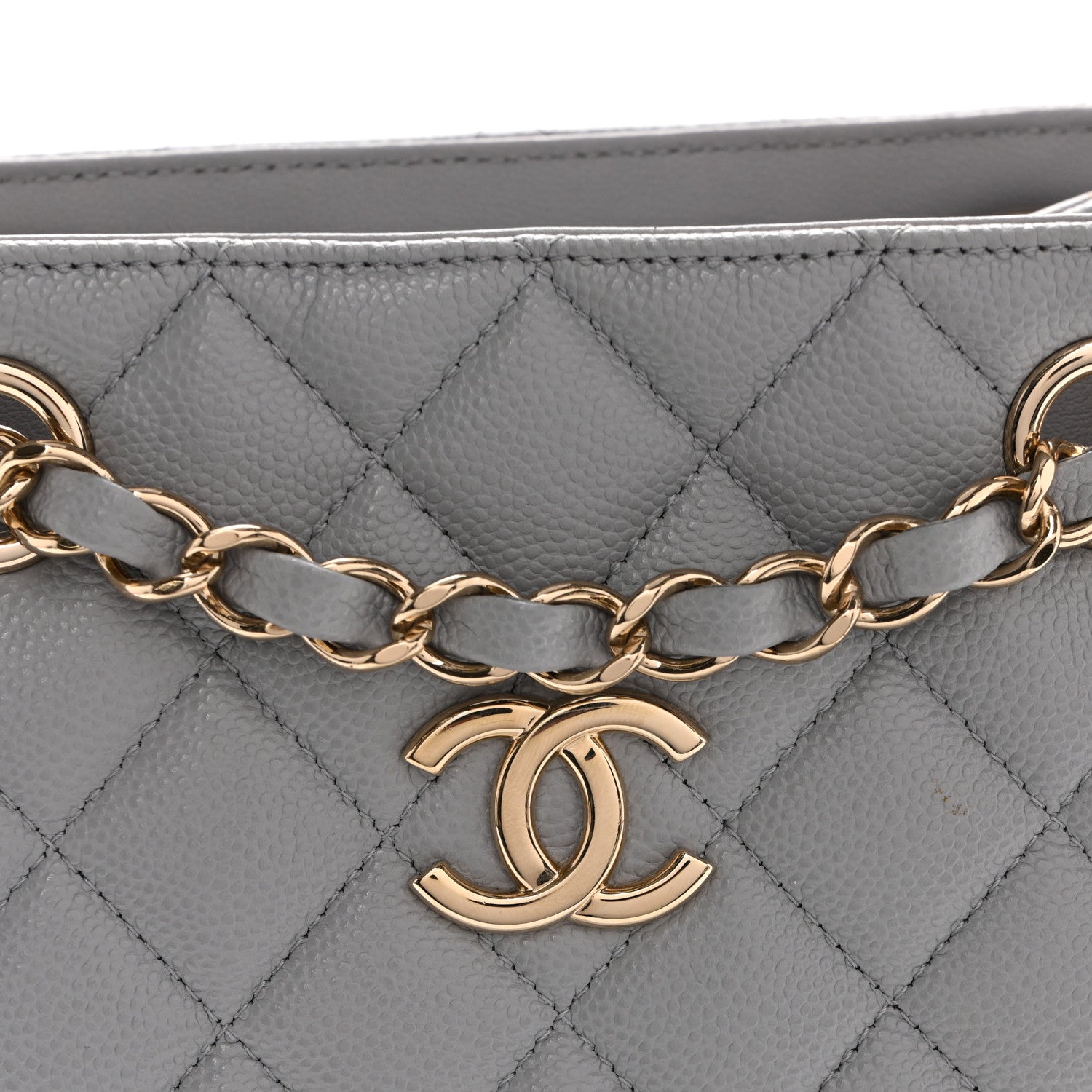 Chanel Caviar Quilted Mini Bucket Bag Blue 8 of 10