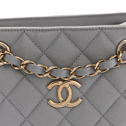 Chanel Caviar Quilted Mini Bucket Bag Blue 8 of 10