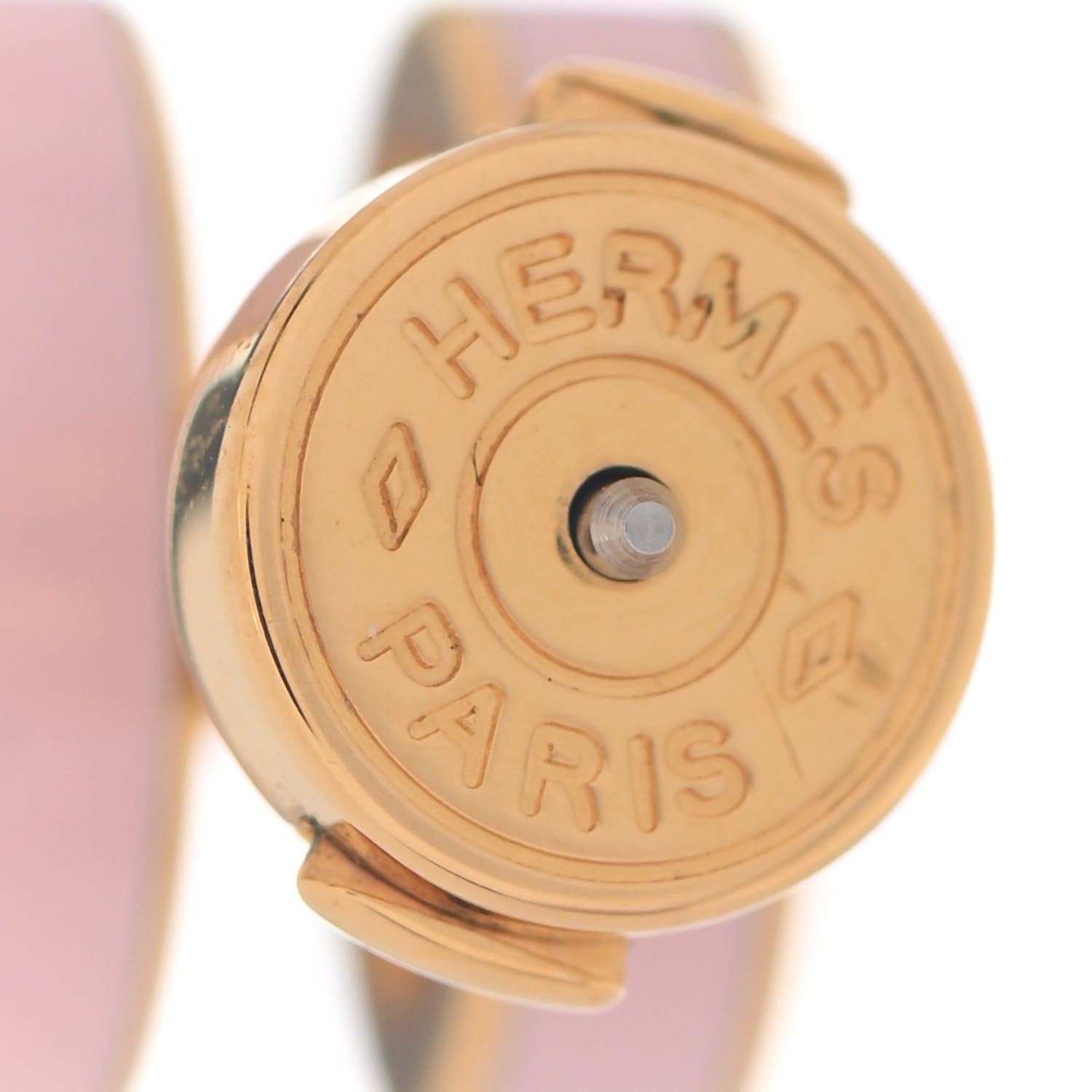 Hermes Gold Lacquered Pop H Earrings Rose Dragee 4 of 4