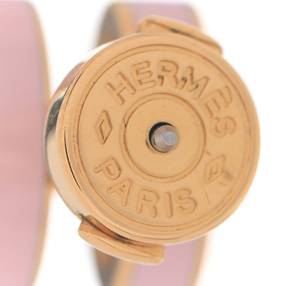 Hermes Gold Lacquered Pop H Earrings Rose Dragee 4 of 4
