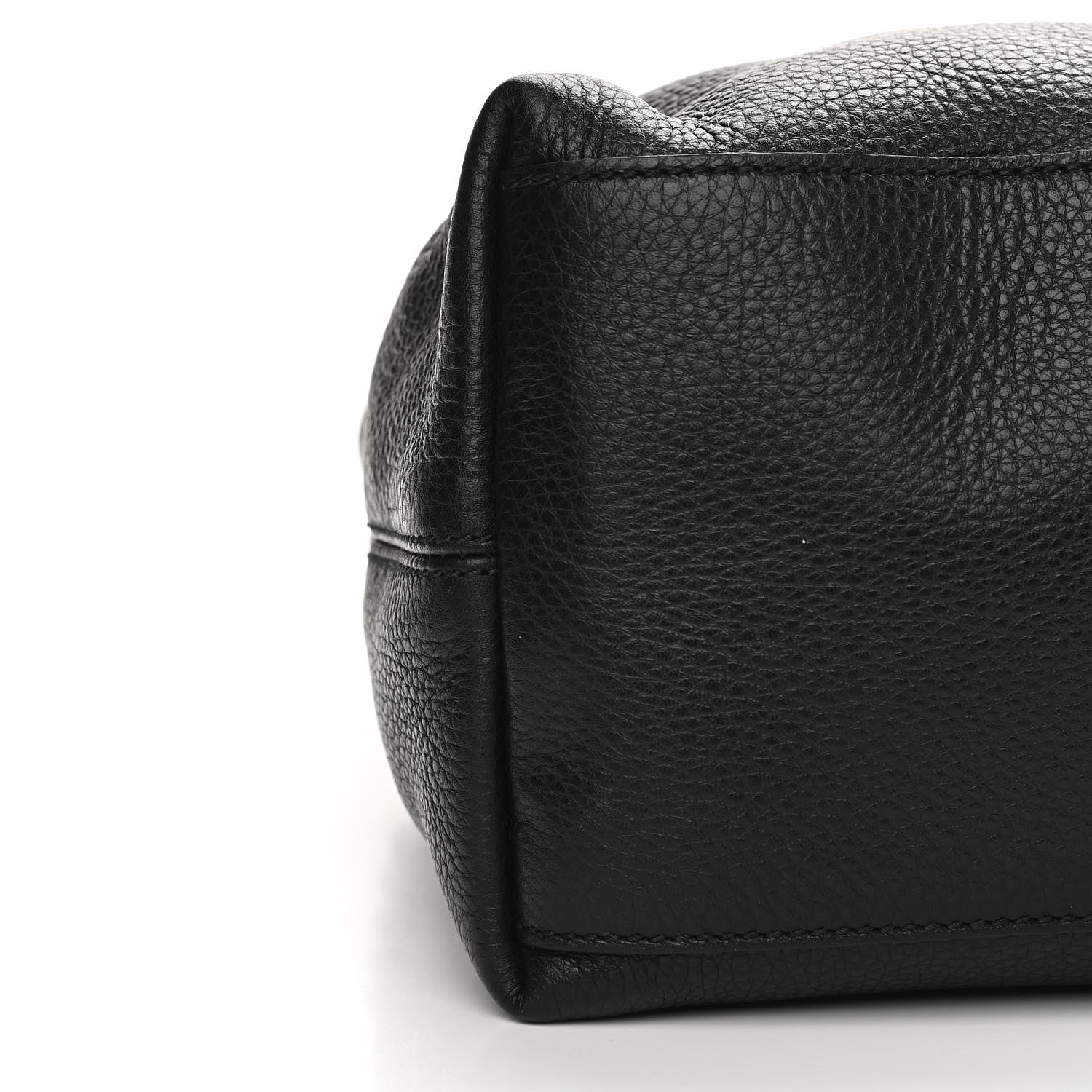 Gucci Pebbled Calfskin Studded Medium Soho Chain Shoulder Bag Black 9 of 11