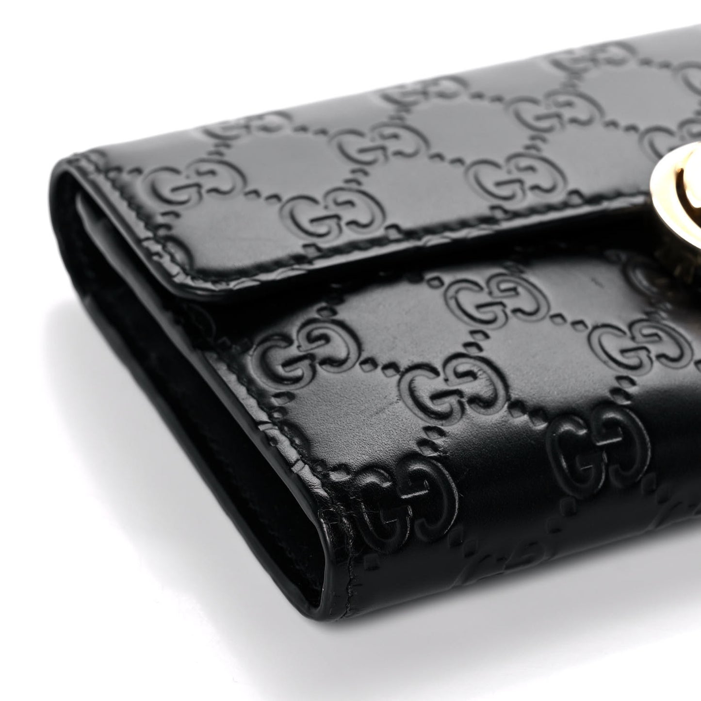 Guccissima Signature Icon Continental Wallet Black