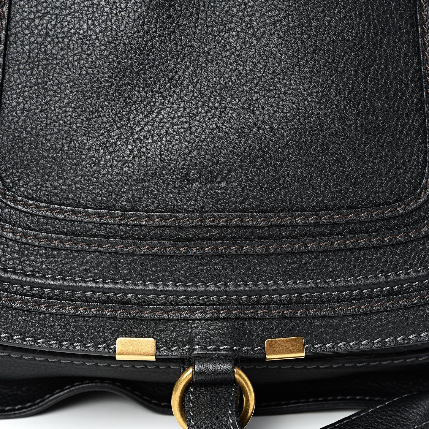 Calfskin Medium Marcie Satchel Black