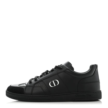Christian Dior Calfskin Suede Logo Sneakers 38 Black 1 of 10