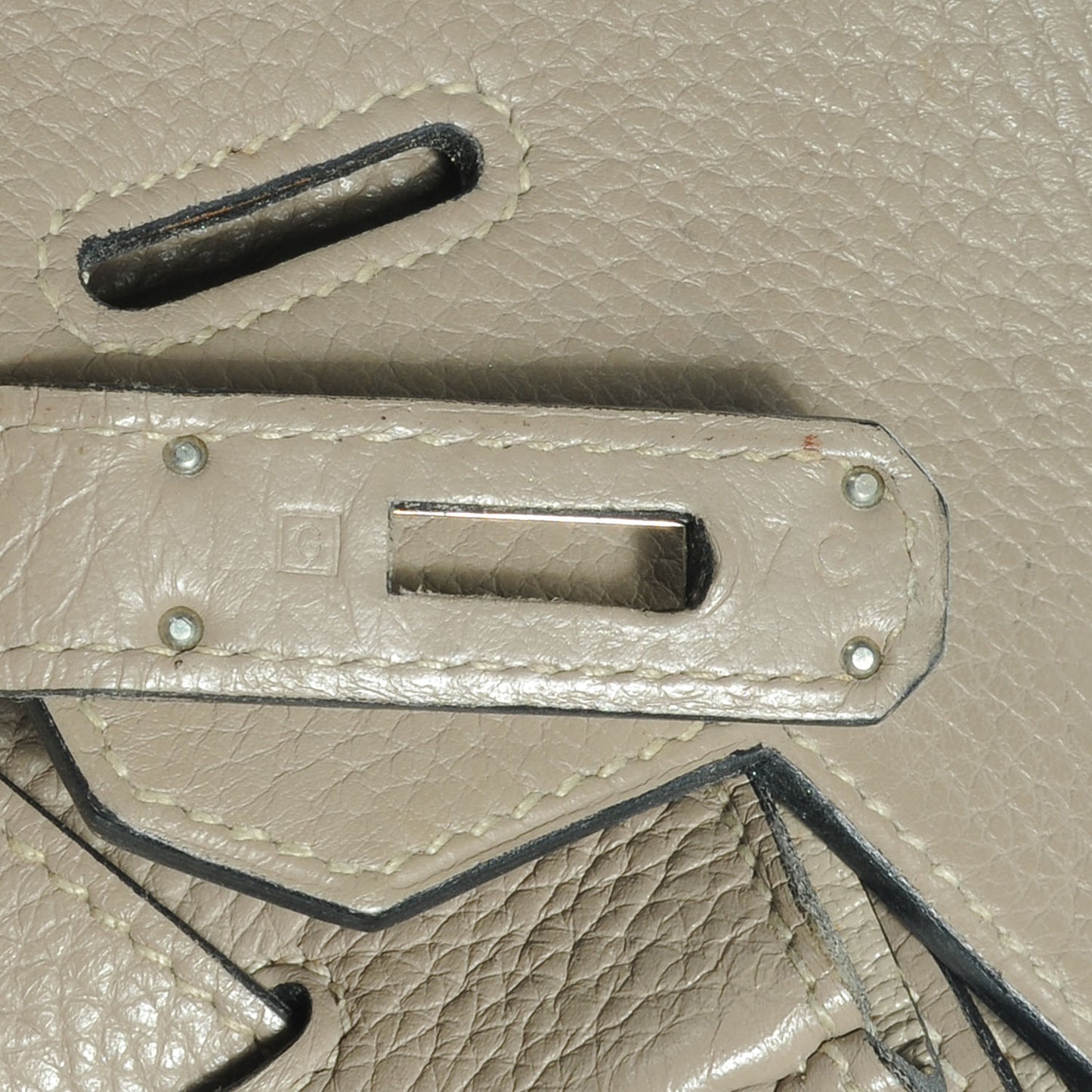 Taurillon Clemence Birkin 35 Gris Tourterelle