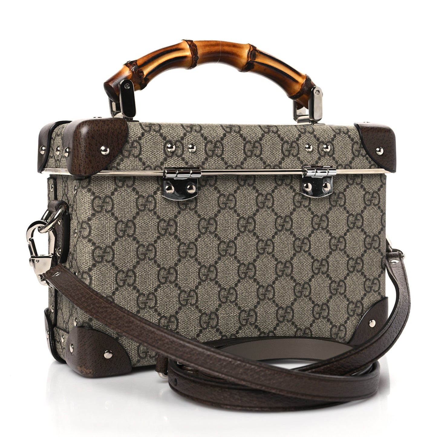 GG Supreme Monogram Globe-Trotter Beauty Case Brown