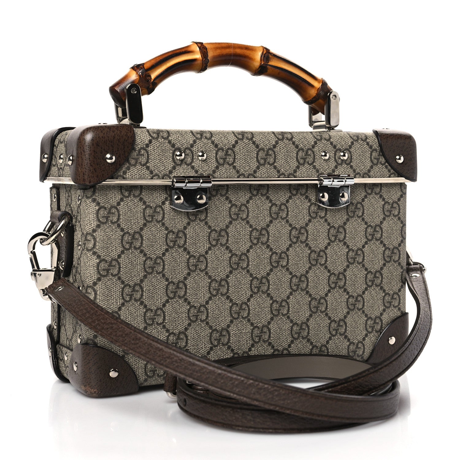 Gucci GG Supreme Monogram Globe-Trotter Beauty Case Brown 3 of 9
