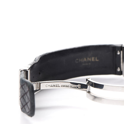 Chanel Stainless Steel Calfskin 19mm Quilted Matelasse Quartz Watch Black 10 of 10