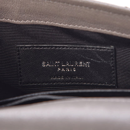 Saint Laurent Sheepskin Matelasse Chevron Monogram Classic Baby Chain Bag Fog 6 of 9