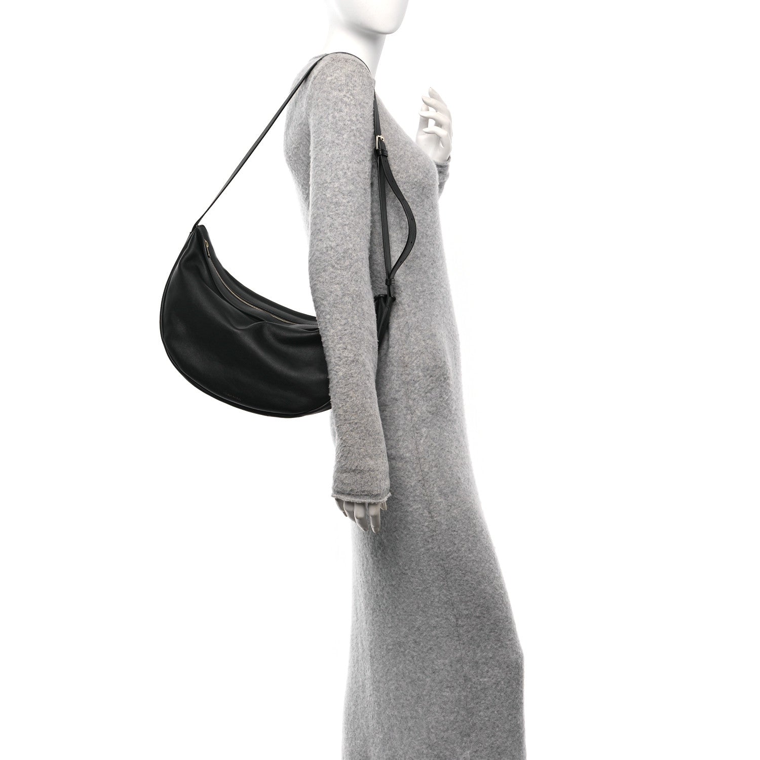 Mansur Gavriel Soft Calfskin Moon Sling Bag Black 2 of 9