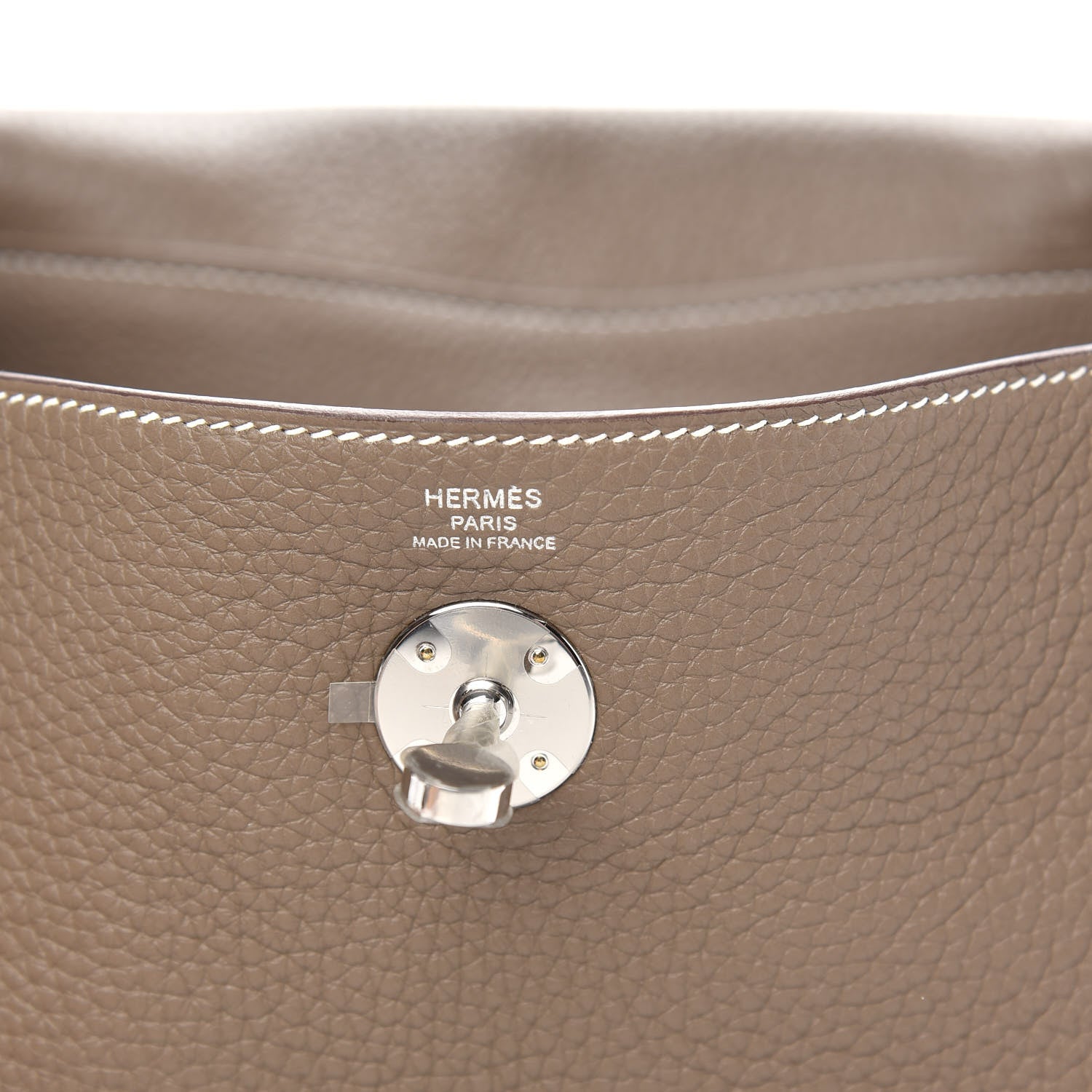 Hermes Taurillon Clemence Lindy 26 Etoupe 6 of 10