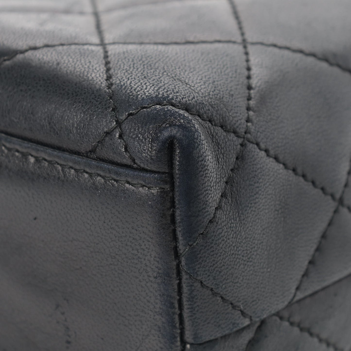 Lambskin Quilted Flap Shoulder Bag Black
