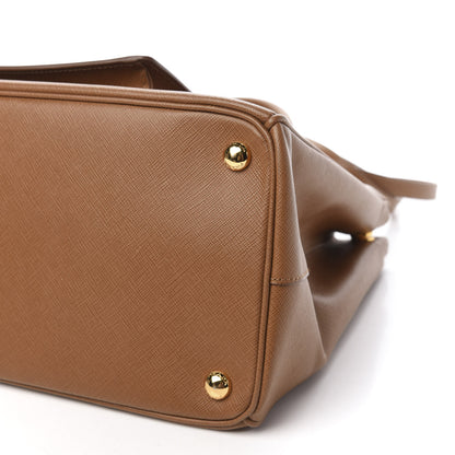 Prada Saffiano Galleria Front Pocket Tote Caramel 7 of 11