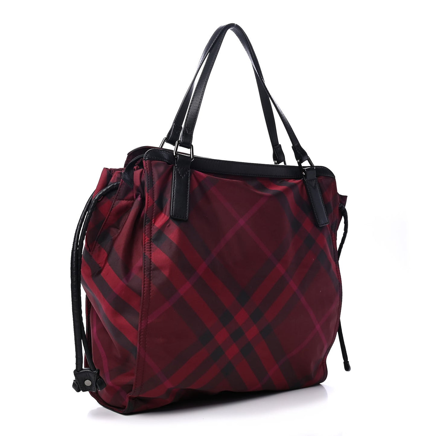 Nylon Check Small Buckleigh Packable Tote