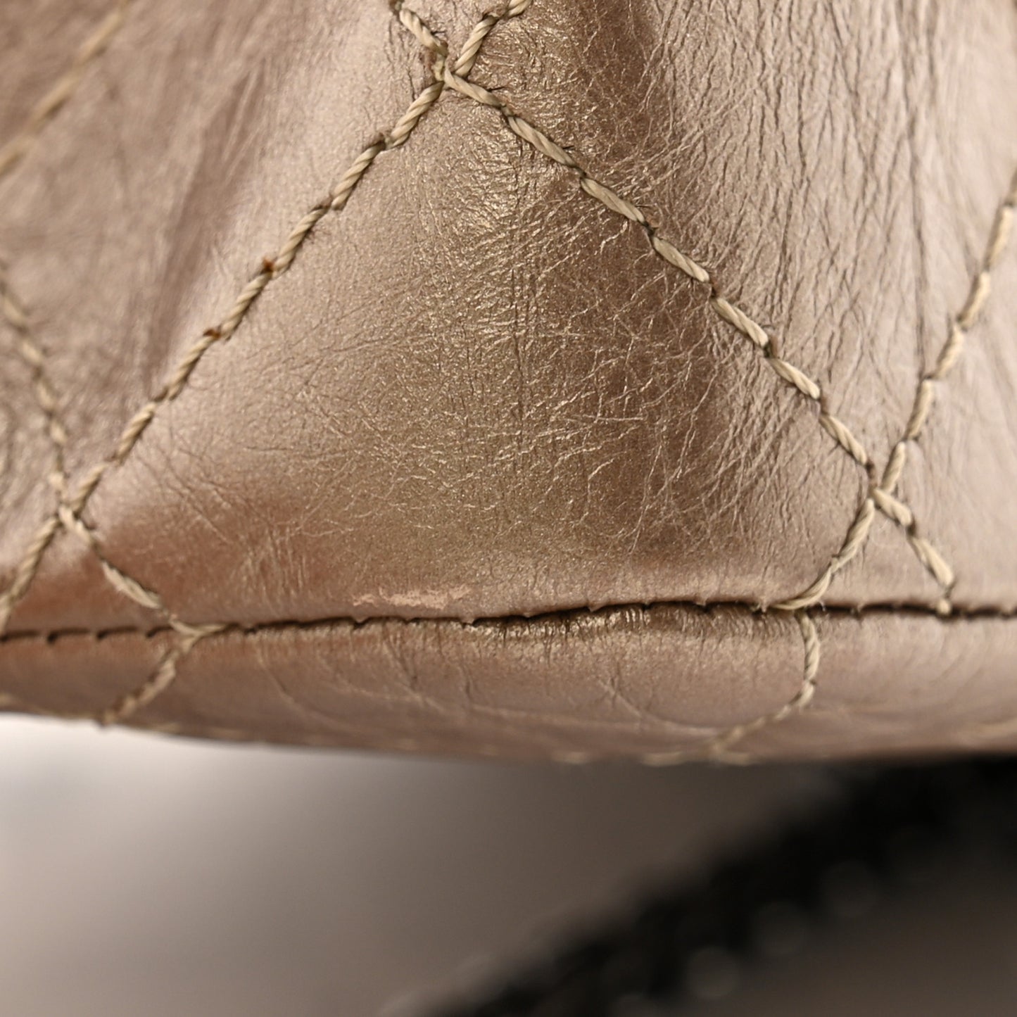 Metallic Aged Calfskin Quilted 2.55 Reissue 226 Flap Dark Gold