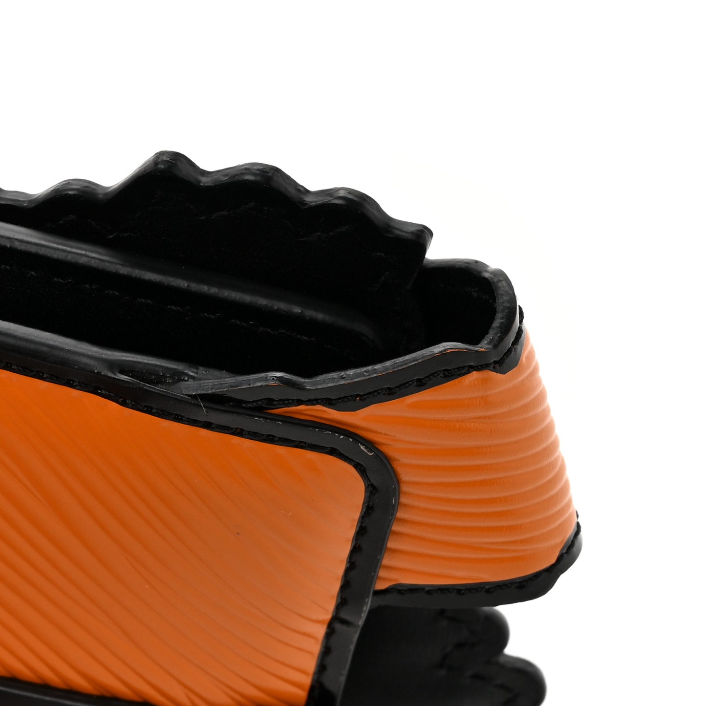 Epi Calfskin Grace Catogram Cat Card Holder Orange