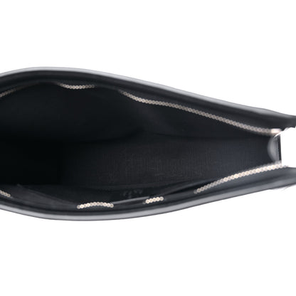 Gucci GG Supreme Monogram Selleria Calfskin Web New Web Cosmetic Case Black 5 of 11