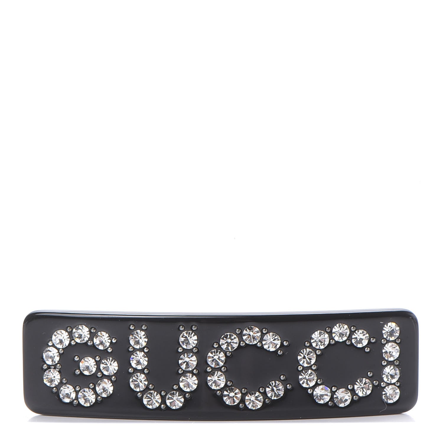 Gucci Resin Crystal Single Hair Barrette Black 1 of 4
