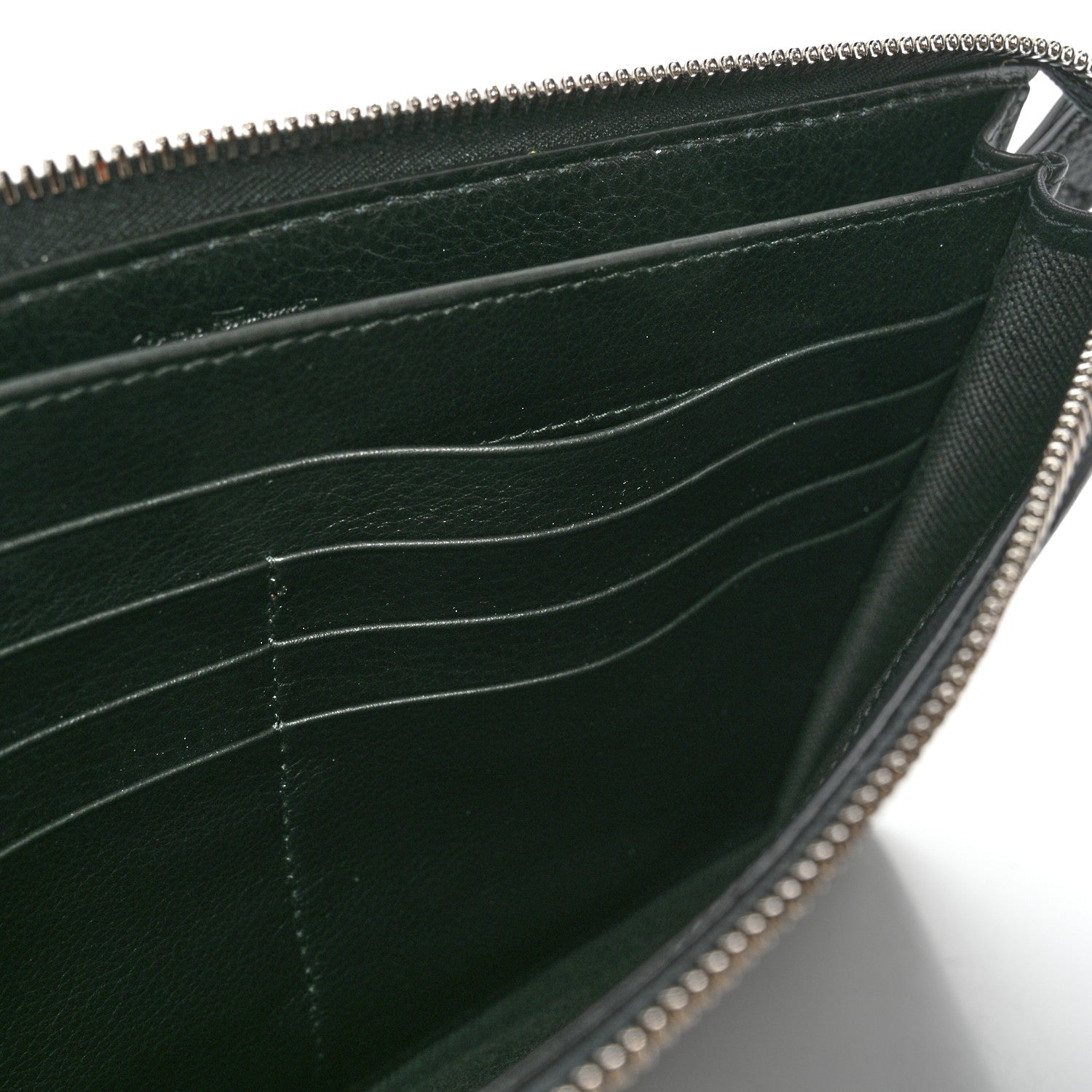 Salvatore Ferragamo Calfskin Gancini Embossed Document Holder Black 8 of 10