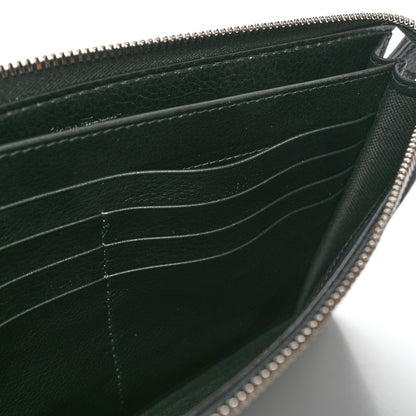 Salvatore Ferragamo Calfskin Gancini Embossed Document Holder Black 8 of 10