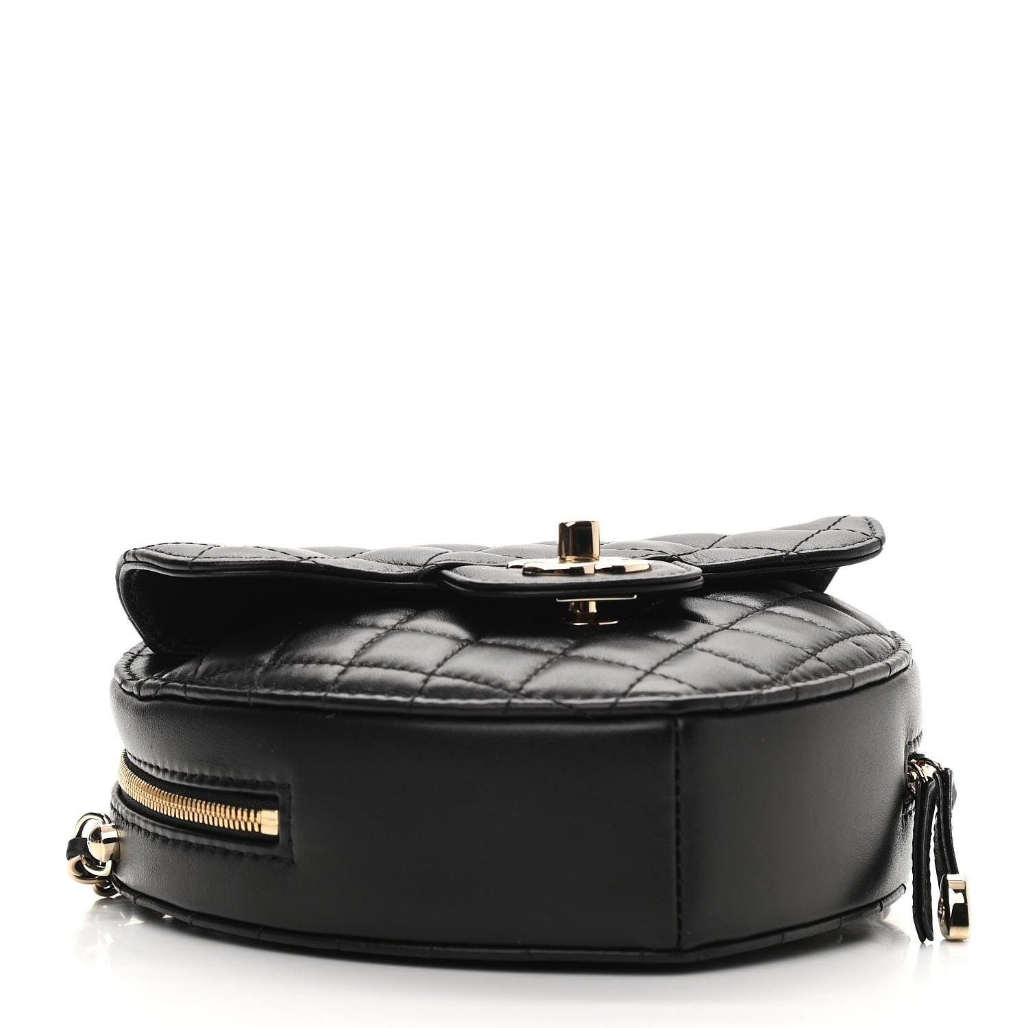 Chanel Lambskin Quilted CC In Love Heart Bag Black 4 of 11