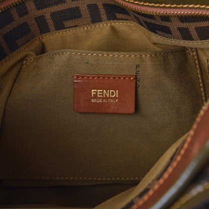 Fendi Zucca Small Chef Shopping Tote Tobacco Moro 8 of 11