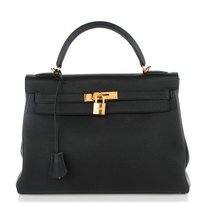 Hermes Togo Kelly Retourne 32 Black 1 of 23