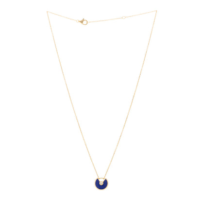 Cartier 18K Yellow Gold Diamond Lapis Lazuli XS Amulette de Cartier Pendant Necklace 3 of 4