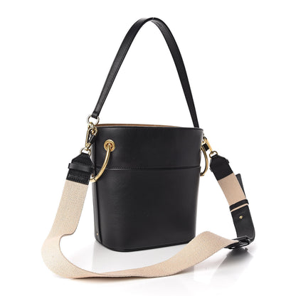 Chloe Smooth Calfskin Small Roy Bucket Bag Black 3 of 10