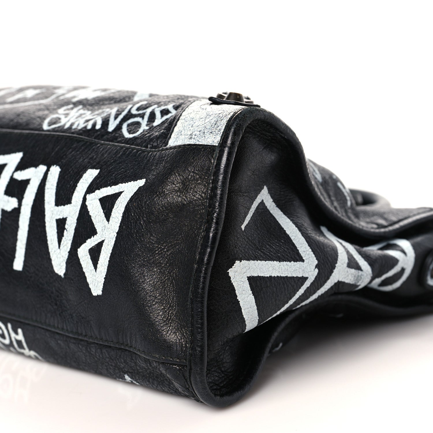 Balenciaga Agneau Arena Graffiti All Over Classic Hardware City Black White 9 of 10