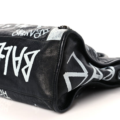 Balenciaga Agneau Arena Graffiti All Over Classic Hardware City Black White 9 of 10