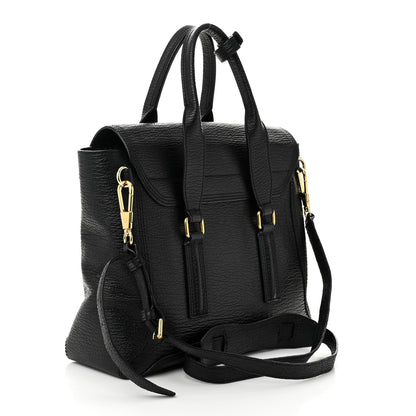 3.1 Phillip Lim Textured Calfskin Medium Pashli Satchel Black 3 of 11